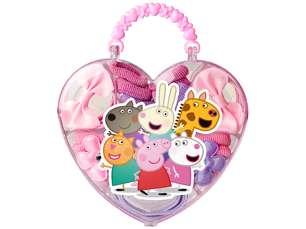Peppa Pig juuksekummide ja juukselõksude komplekt