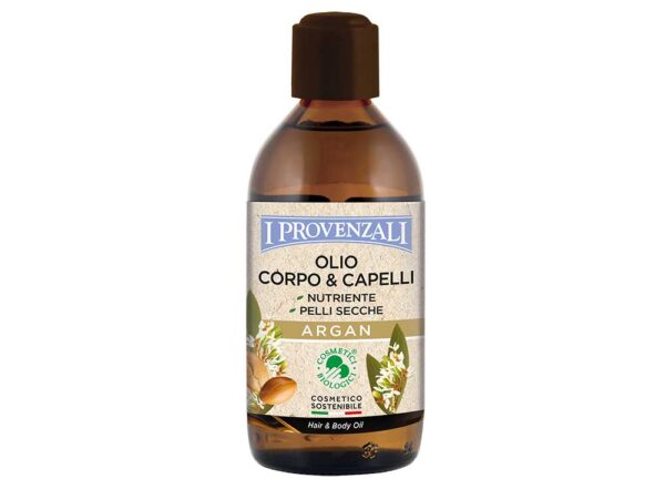 I Provenzali Bio Argan orgaaniline keha- ja juukseõli, 200ml