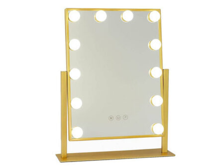 Kuldne 12 x Led lambiga Hollywood meigipeegel Anne
