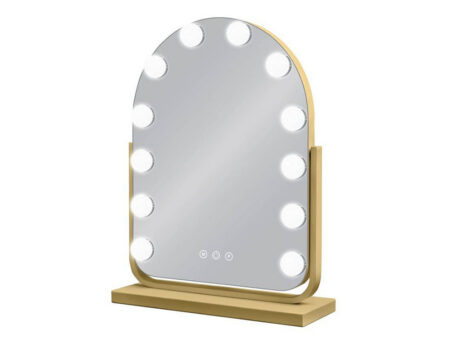 Kuldne 12 x Led lambiga Hollywood meigipeegel Linda
